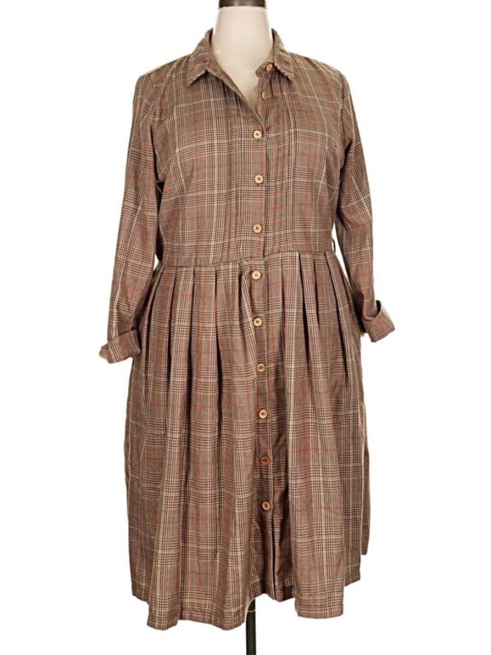 Lindy Bop Brown Shirt Dress